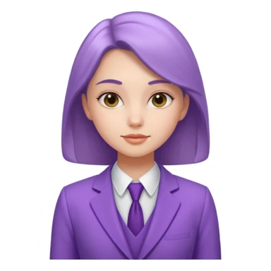 lavender-purple girl's Suit, smooth rounded neckline, simple design, glossy surface, plain background. sticker