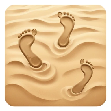 inner child footsteps on sand w adult footsteps sticker