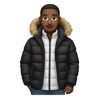 just a black puffer jacket sticker