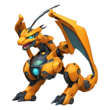 Futuristic Mechanical Medabot-Charizard-Mecha sticker