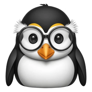  gozlük takan  Penguin sticker