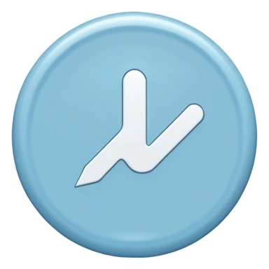 Light blue circle with white tick in the middle sticker