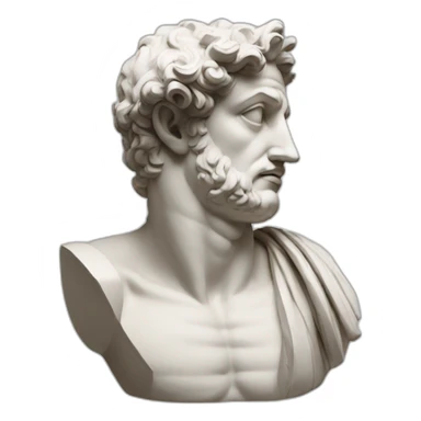Greek sculpture thinking sticker