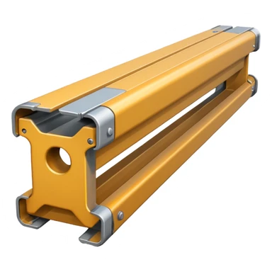 clean and industrial metal beam sticker