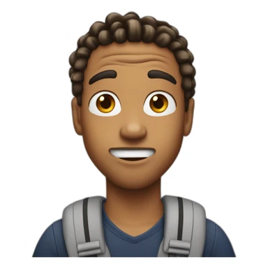 Astonished Justin Jefferson with short braids sticker