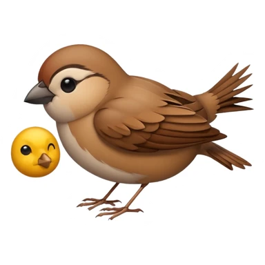 A sparrow is sleeping sticker