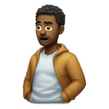 Chill guy losing his patience sticker