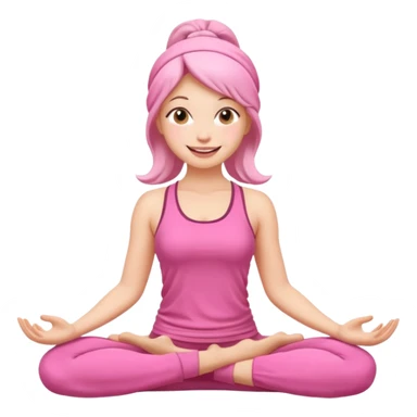 yoga girl /wearing pink cloth sticker