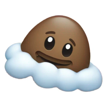 Poop on a rainbow sticker