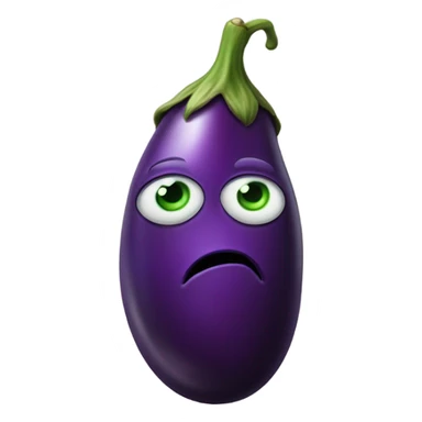 Crying eggplant sticker