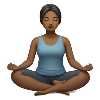 a women engaged in meditation  sticker