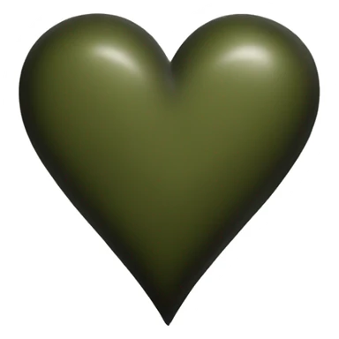 heart-deep-olive-and-black-color sticker