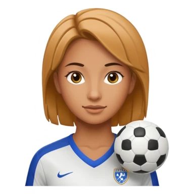 female soccer player sticker