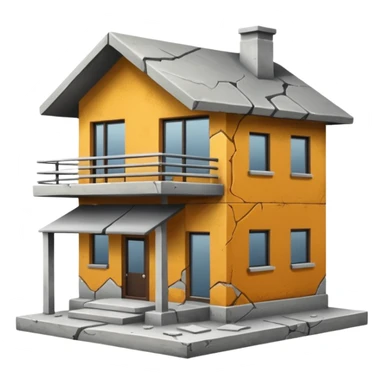 House modern with problem sticker