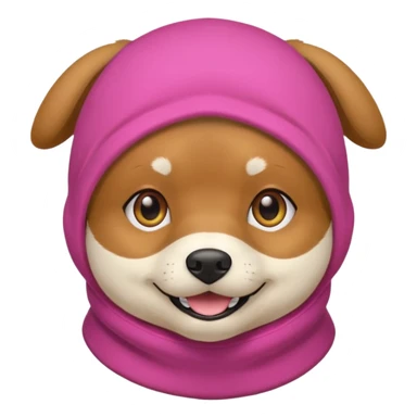 Dog in Pink balaklava sticker