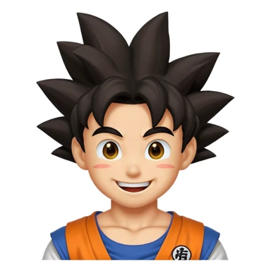 dragonball songoku happy emoji sticker