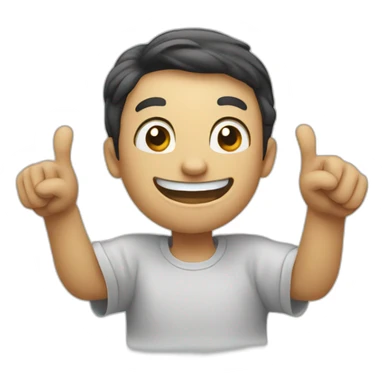 Person laughing and hand pointed us sticker