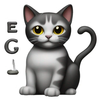 cat's pawn with  ET letters sticker
