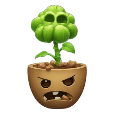 plant vs zombie wall nut sticker