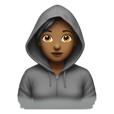 A girl with a hoodie on sticker
