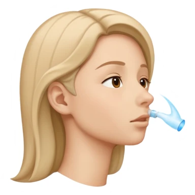 Side profile nose breathing air sticker