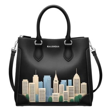 city tote bag from Balenciaga black vintage leather sticker