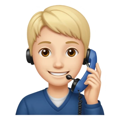 student calling on the phone sticker