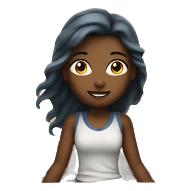 Girl on a boat sticker