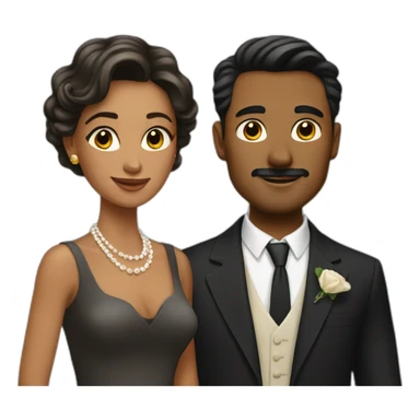 elegant couple sticker