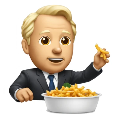 Président Poutine qui mange une poutine  sticker