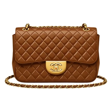 chanel brown color bag sticker