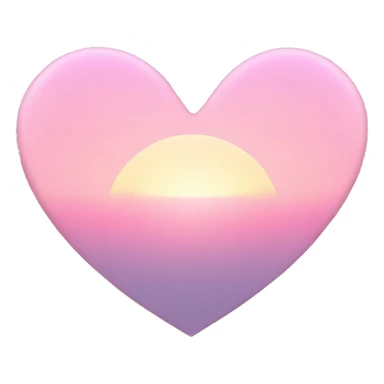 pastel pink sunset heart sticker