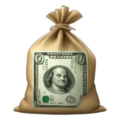 bag of money happy and full sticker