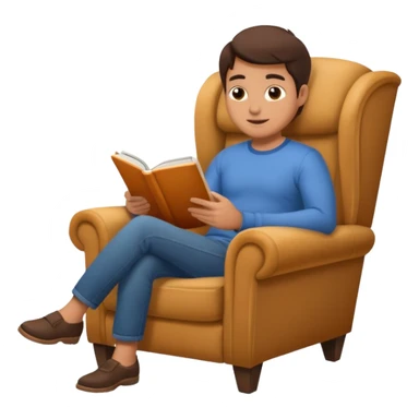 Reader in an armchair sticker