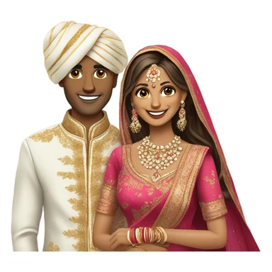 south asian wedding sticker