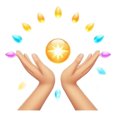 Healing hands of cosmic light sticker
