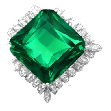 crown emerald color silver  sticker