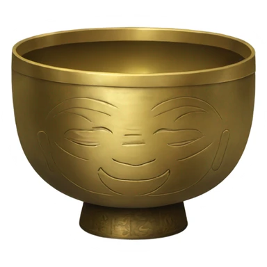 Brass Tibetan sound bowl sticker
