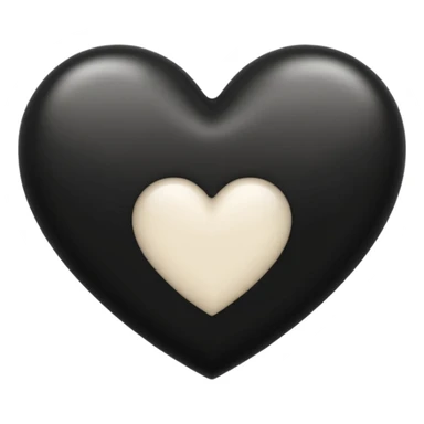 half white, half black heart emoji sticker