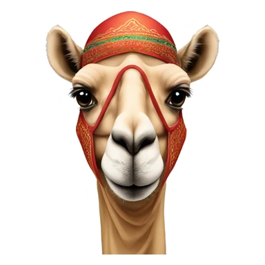 camel face in arabic costume sticker