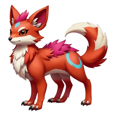 Falvie-fantasy-creature-Fakémon-Pokémon, full body, with markings sticker