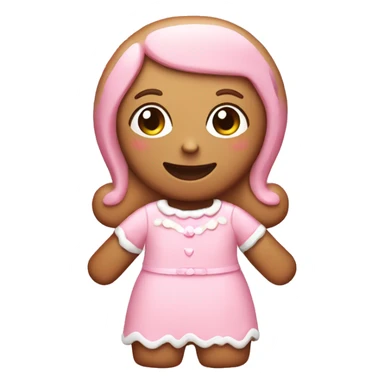 pastel pink gingerbread girl sticker