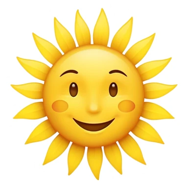 smiling face with sunshine sticker