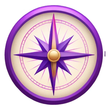 Beautiful compass with purple and pink grading sticker
