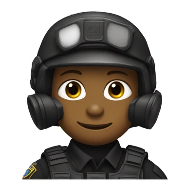 a gecko as an full equiped S.W.A.T Officer sticker