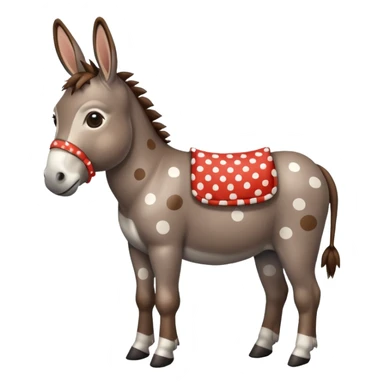 polka dots donkey full body sticker