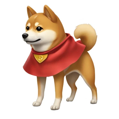 Shiba Inu wearing a cape sticker