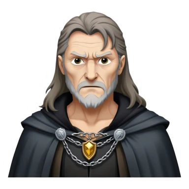 Fenrir Greyback in harry potter, black open chest cloak sticker