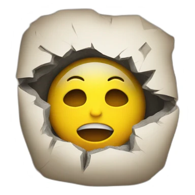 iphone in a hole sticker