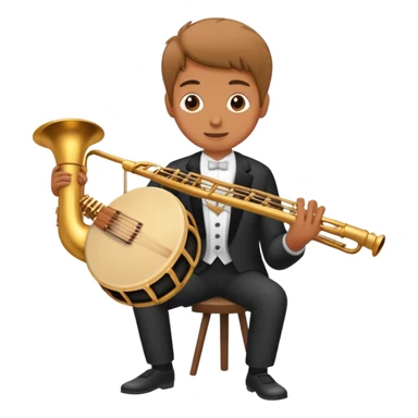 person playing a musical instrument sticker